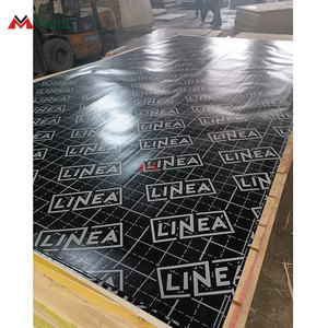 Contreplaqué filmé noir Linyi Mirante, taille standard <span class=keywords><strong>4</strong></span>*8 pieds, 16 mm 18 mm, panneau phénolique crocodile, <span class=keywords><strong>coffrage</strong></span> pour le marché philippin - Product Image 1