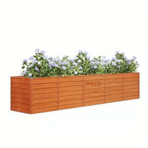 Bac à légumes surélevé en bois 157,5 x 31,5 x 30,3 pouces pour la culture des légumes, style simple - Product Image 1