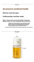 Bouteille d'huile en verre, flacon d'huile pour cuisine domestique et restauration, bouteille d'assaisonnement de qualité alimentaire, flacon scellé à pression pour sauce soja et vinaigre, sans huile