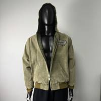 Veste de haute qualité avec broderie patchwork effet délavé à l'acide
