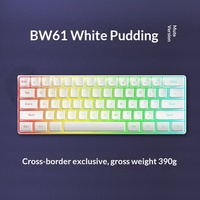 Clavier à membrane 61 touches, clavier de jeu rétroéclairé RGB, filaire, portable, compact, pour ordinateur de bureau