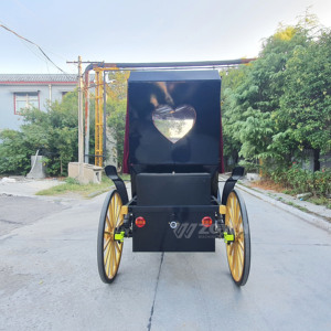 Carro de caballos de boda real de 4 ruedas negro de gama alta, carro de caballos eléctrico para exteriores, transporte especial para turismo - Product Image 5