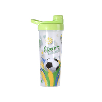 Bouteille transparente GYM Shake de 700ml, conception personnalisée, agitateur de protéines en plastique de style sport IML, méthode d'écoulement d'eau potable directe