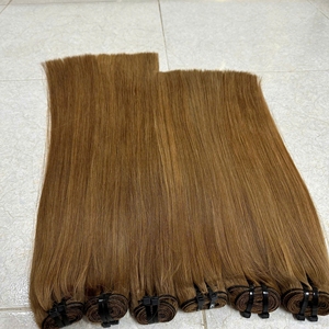 Bone Straight Colored Raw Vietnamese Human Hair <b>Extensions</b> Super Double Drawn Flat <b>Tip</b> Tape Ins Silky - Product Image 3