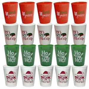Mug de fête de Noël et de vacances en PP, 16 oz, réutilisable, écologique, à boire directement, style américain - Product Image 5