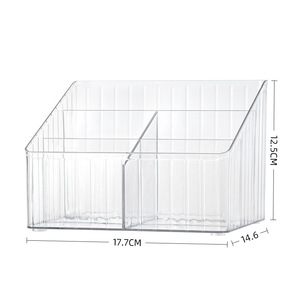 Good Products Of The Times Office Organizer Transparent Rectangle 17.7Cm X 14.6Cm X 12.5Cm Desktop Storage Box - Product Image 1