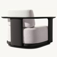 Fauteuil lounge pivotant à 360° en aluminium toutes saisons, collection Dune style RH, fauteuil club moderne pour patio extérieur