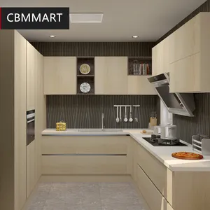 CBMmart Custom made mutfak duvar dolapları parlak cila mutfak dolap kapakları üretici doğrudan satış