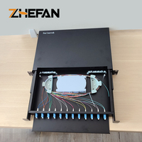 Boîtier de distribution de câbles optiques ZHEFAN FTTH à 24 ports avec cassette de raccordement