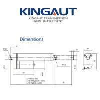 Aktuator Linear 30mm 100mm Stroke yang Dapat Disesuaikan, Motor DC Brushed 12V, Beban Maksimum 1000N, Umpan Balik Potensiometer, Peralatan Rumah Tangga