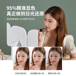 Espejo de Maquillaje LED Ovalado de Sobremesa con Luz Ajustable para Tocador de Mujer - Product Image 4