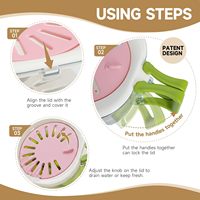 Bol de lavage pour fruits et légumes avec panier égouttoir et couvercle ventilé, récipient hermétique pour conserver les produits frais au réfrigérateur, pour pique-nique et préparation de salades