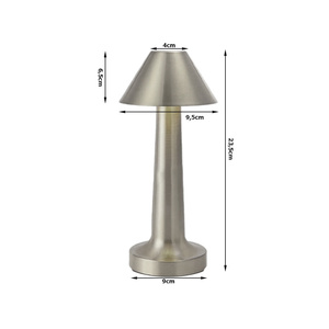 Dimmable Silver Table Lamp <b>Touch</b> Control Modern Design Desk <b>Light</b> For Bedroom Or Living Room - Product Image 2
