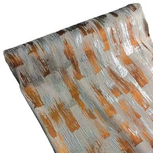 Tenda Jacquard Extra lunga grigio-arancio <span class=keywords><strong>Beige</strong></span> con motivo floreale damascato con motivo floreale Grommet Top black-out isolato personalizzabile - Product Image 1