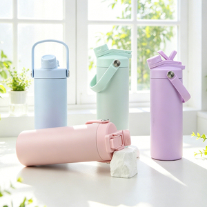 Wholesale Custom Logo Bottle BPA Free 18oz Insulated Water Bottle <b>2</b>-in-1 Straw & Sport Chug Lid Stainless Steel Vacuum <b>Flask</b> - Product Image 1