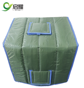 Cubierta IBC de tela tejida con película de aluminio recubierta personalizada de primera calidad, cubierta de barril aislada forrada de algodón y poliéster para almacenamiento de productos químicos - Product Image 2