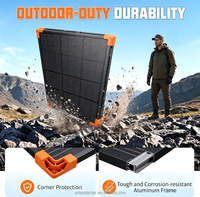 Panneau solaire portable pliable 200W, 25% d'efficacité élevée, cadre en aluminium, 4 connecteurs multi-usages, étanche IP65, pour camping-car et camping