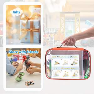 Sac organisateur de stockage de jouets compatible avec les briques <span class=keywords><strong>Lego</strong></span>, étui organisateur de voyage pour blocs de construction, sac de rangement de jouets blocs - Product Image 6