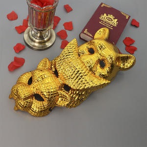 Haute qualité adulte carnaval Halloween tigre doré Animal écologique à la mode en plastique mascarade <span class=keywords><strong>masque</strong></span> de fête - Product Image 4