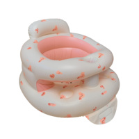 Siège bébé gonflable en vente chaude, motif lapin rose mignon, adapté aux filles, canapé bébé gonflable en PVC