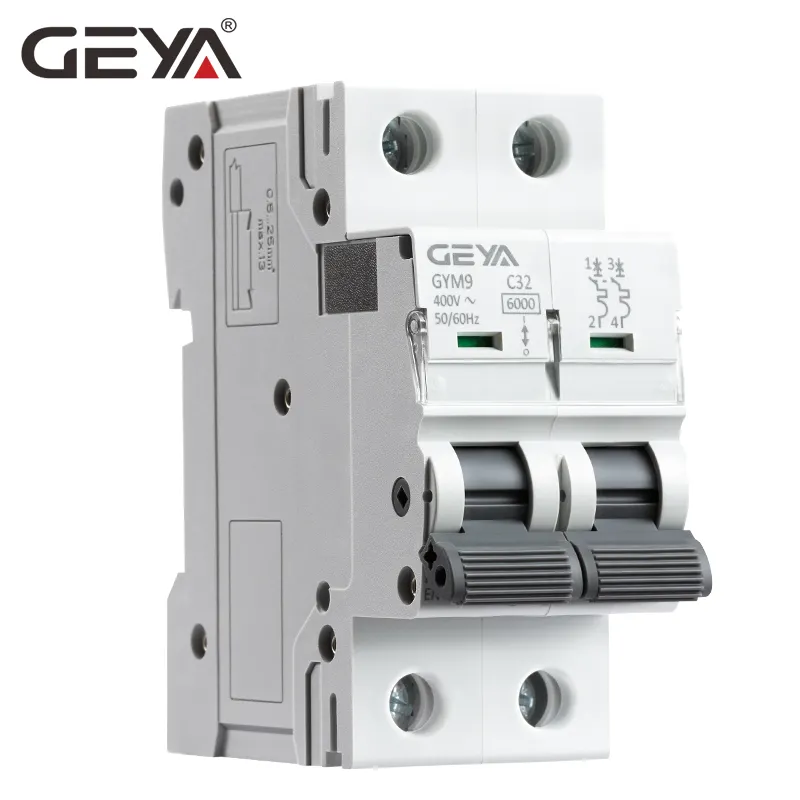 GEYA GYM9-32A-2P type A High Quality GYM9 Real 10KA C60 C65 design MCB Mini Circuit Breaker Price