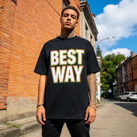 Camisetas de Algodón Blancas Holgadas para Hombre, con Serigrafía Personalizada, al por Mayor, Estilo Urbano
