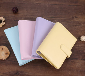Ring Loose-leaf Spiral Binding Ring Binder A6 Notebook Business Notebook Mini Type 6 Ring Spiral Work Agenda Journal Budget Binder Pu Leather Cover A5 A6 Binder