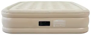 Matelas de lit de couchage gonflable à air pleine grandeur en PVC floqué durable de haute qualité à double couche facile à transporter pour le camping et la maison