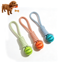 Jouet pour chien multifonctionnel en gros : Corde tressée épaisse et élastique en TPR, accessoire d'entraînement moléaire, motif pastèque