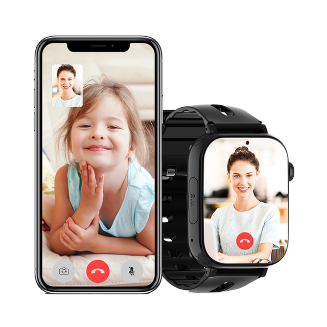 Wholesale Children's Smart Watch SOS Video Call Answer Call Touch Screen GPS Remote Monitoring Square IPS IP67 Silica Gel