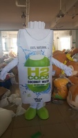 Costume de mascotte personnalisé en peluche pour publicité, avec impression de haute qualité, modèle Boîte à Boissons, Marque Ciel Bleu, pour adultes