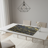 Dalle de marbre noir naturel brossé avec riches rayures dorées – Luxe moderne et écologique pour atelier, villa, hôtel, salle de bain et cuisine