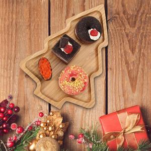 Di Natale di lusso piatto decorativo di Natale in legno che serve vassoio ornamento albero per la decorazione della casa per il Ramadan e di nozze - Product Image 5