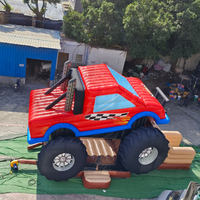 Videur gonflable commercial combo château gonflable cavalier gonflable bambin gonflable Monster Truck maison de rebond avec toboggans aquatiques