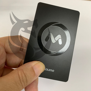 Black PVC Business Card with UV Spot Printed Offset <b>Printing</b> Customizable Size - Product Image 4