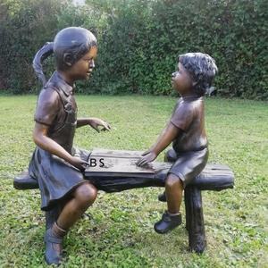 Bronze coulé la colombe de la paix Statue de jardin de petite fille grandeur nature - Product Image 4