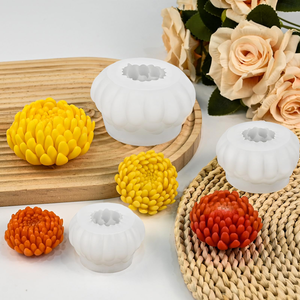 Silicone Mold 3D Handmade Chrysanthemum Dishwasher Safe Easy Demold for Aromatherapy Candle Gypsum Soap <b>Resin</b> Candle DIY Craft - Product Image 5