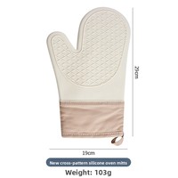Gants en silicone et coton résistants à la chaleur, motif diamant, anti-brûlure, couleur kaki, pour four et micro-ondes