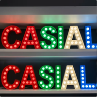 Lettres lumineuses LED 3D de luxe rétro, enseigne vintage pour événements, tapis rouge, magasins, cafés, extérieur, mariages, marques, voitures, IP65