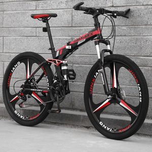 Bicicletta Pieghevole da <span class=keywords><strong>Montagna</strong></span> OEM con Telaio in Acciaio, Sospensioni, Leggera, 21/24/27 Velocità, 26 Pollici - Product Image 3