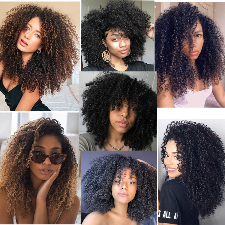 KAMA Afro Kinky Curly Deep Curly Hair Weave 100% Human Hair Bulk Bundles Wholesale Price Wavy Bundle for Braiding Detail Section 7