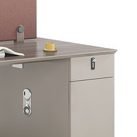 Table centrale simple avec assemblage facile et bureau d'ordinateur de bureau moderne pour 2 personnes Bureau de bureau à cloison durable