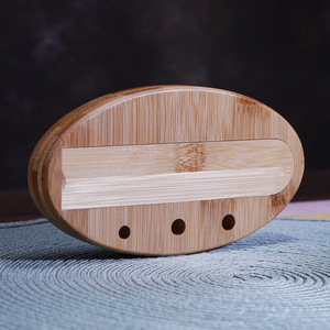 Bamboo <b>Pen</b> Holder Round Shape Desk Organizer For Office Supplies Creative Storage <b>Box</b> With Logo Printing Option - Product Image 2