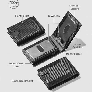 <b>Card</b> Holder Multi Functional Anti Magnetic Bi Fold Business Style Men's 3 In Credit <b>Card</b> <b>Wallet</b> Solid Color Spring 2024 - Product Image 2