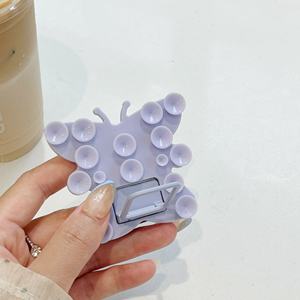 ที่ยึดโทรศัพท์แบบซิลิโคนพร้อมจุกดูดสุญญากาศ อุปกรณ์เสริมพกพาสะดวก รูปทรงผีเสื้อ แบบพับได้ ใช้ได้กับโทรศัพท์ทุกรุ่น ขายส่ง - Product Image 4