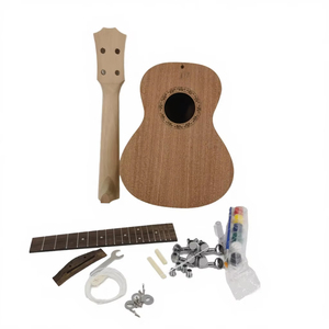 Kit DIY de Ukelele Tenor de 23 Pulgadas, Guitarra Hawaiana de 4 Cuerdas, Panel de Madera de Zebra, Acabado Mate, Diapasón de Palisandro, Clavijas, Cuerdas, Bri - Product Image 2