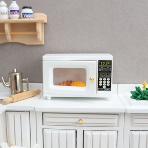 Accessoires pour maison <span class=keywords><strong>de</strong></span> poupée 1:12, mini-meubles <span class=keywords><strong>de</strong></span> cabane DIY, four à micro-ondes exquis, ornements <span class=keywords><strong>de</strong></span> <span class=keywords><strong>cuisine</strong></span> en bois - Product Image 2