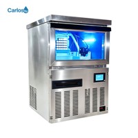 Macchina per il Ghiaccio Commerciale Carlos con Raffreddamento ad Aria, Pannello Touch, LED Blu e Sterilizzazione Ausiliaria per Negozi di Bevande