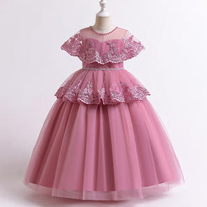 Elegante Abito da Principessa in Pizzo per Bambina, Vestito da Festa di Natale, Abito da Ballo per Bambine, Vestito Lungo da Principessa in Tulle con Fiori - Product Image 2