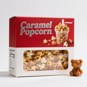 Boîte à popcorn pour collations riches en protéines, emballage de carton alimentaire biodégradable et durable avec dossiers en relief pour la vente au détail - Product Image 5
